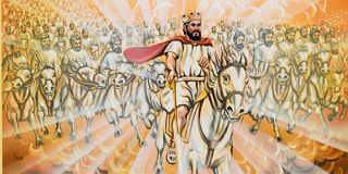 Jezus komt terug met zijn legerscharen op witte paarden - Openb.19:11-21